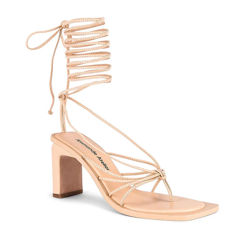 A'mmonde Atelier Aime 80 Heel Lace-Up Strappy Sandal New Size 8